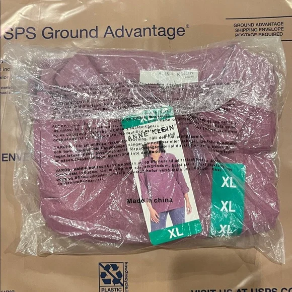 NWT Anne Klein Ladies Gauze Top PURPLE - size XL - Picture 4 of 8